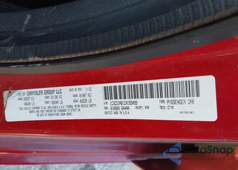 2012 Dodge Avenger Se from USA, damaged, VIN 1C3CDZAB1CN193499